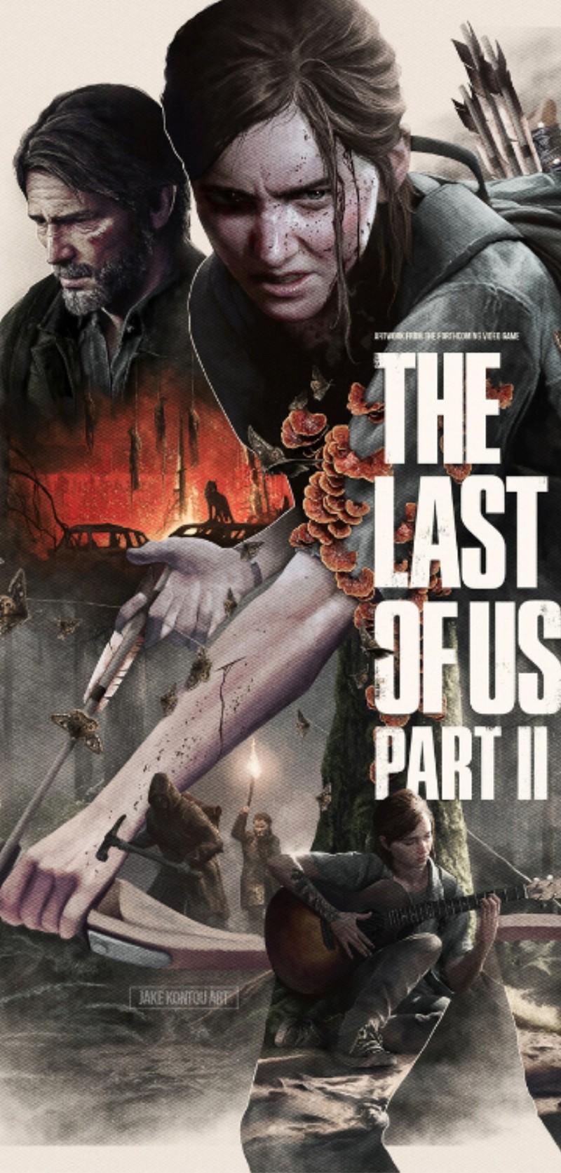 Постер игры the last of us part ii (последний, из, the, сша)