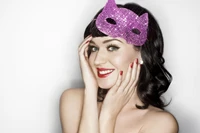 katy perry, niedliches lächeln, amerikanischer sänger, weißer hintergrund, musik