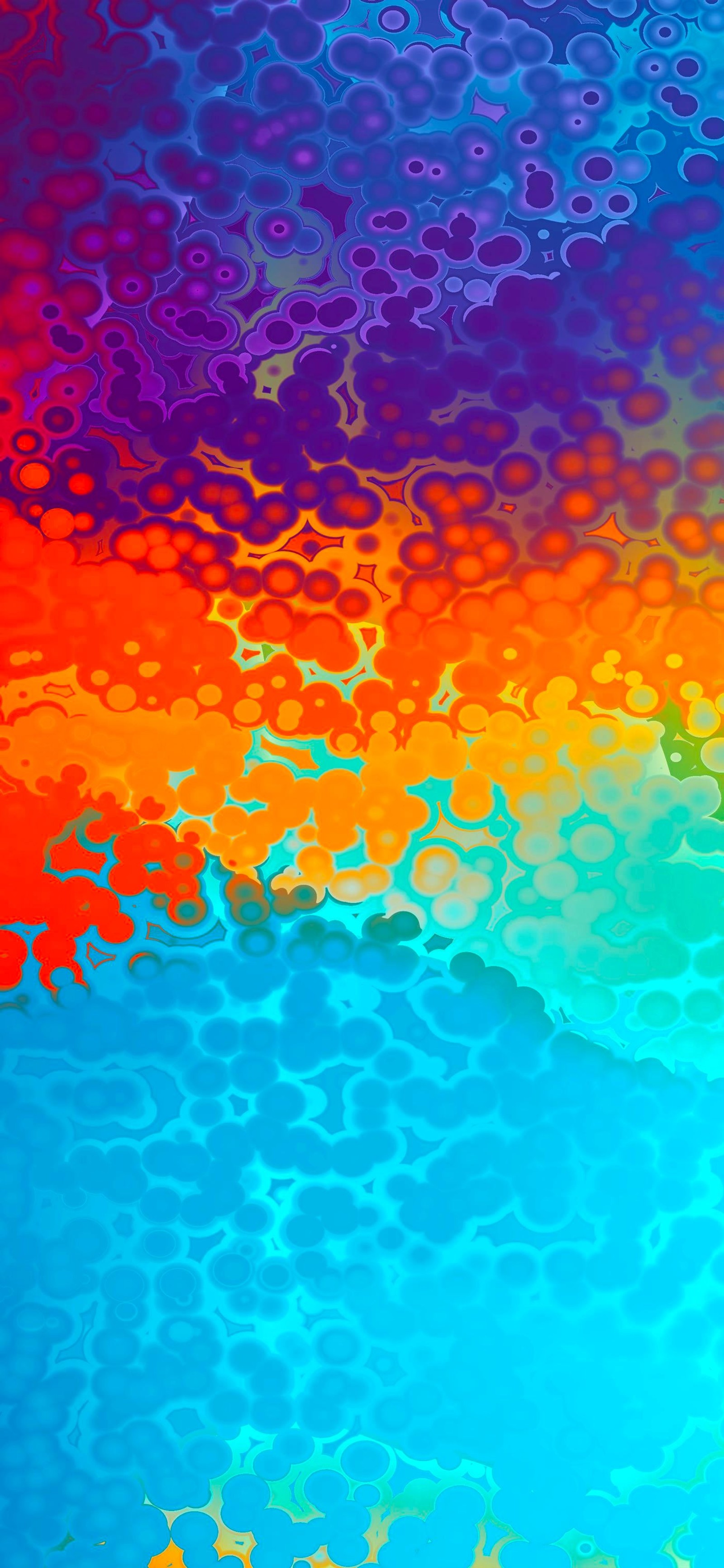 Brightly colored abstract painting of a wave in the ocean (apples, ios 15, liquid, water, azure)