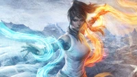 Avatar Korra Mastering Water and Firebending