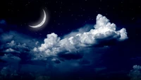 moonlight, moon, night sky, cloud, nature wallpaper