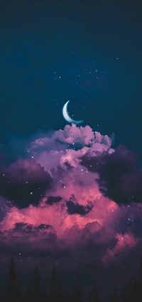 aesthetics, cloud, atmosphere, crescent, azure