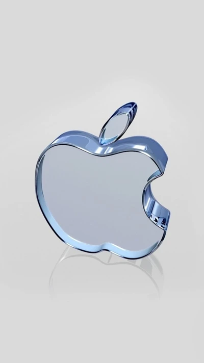 Sleek Glass Apple Logo Design