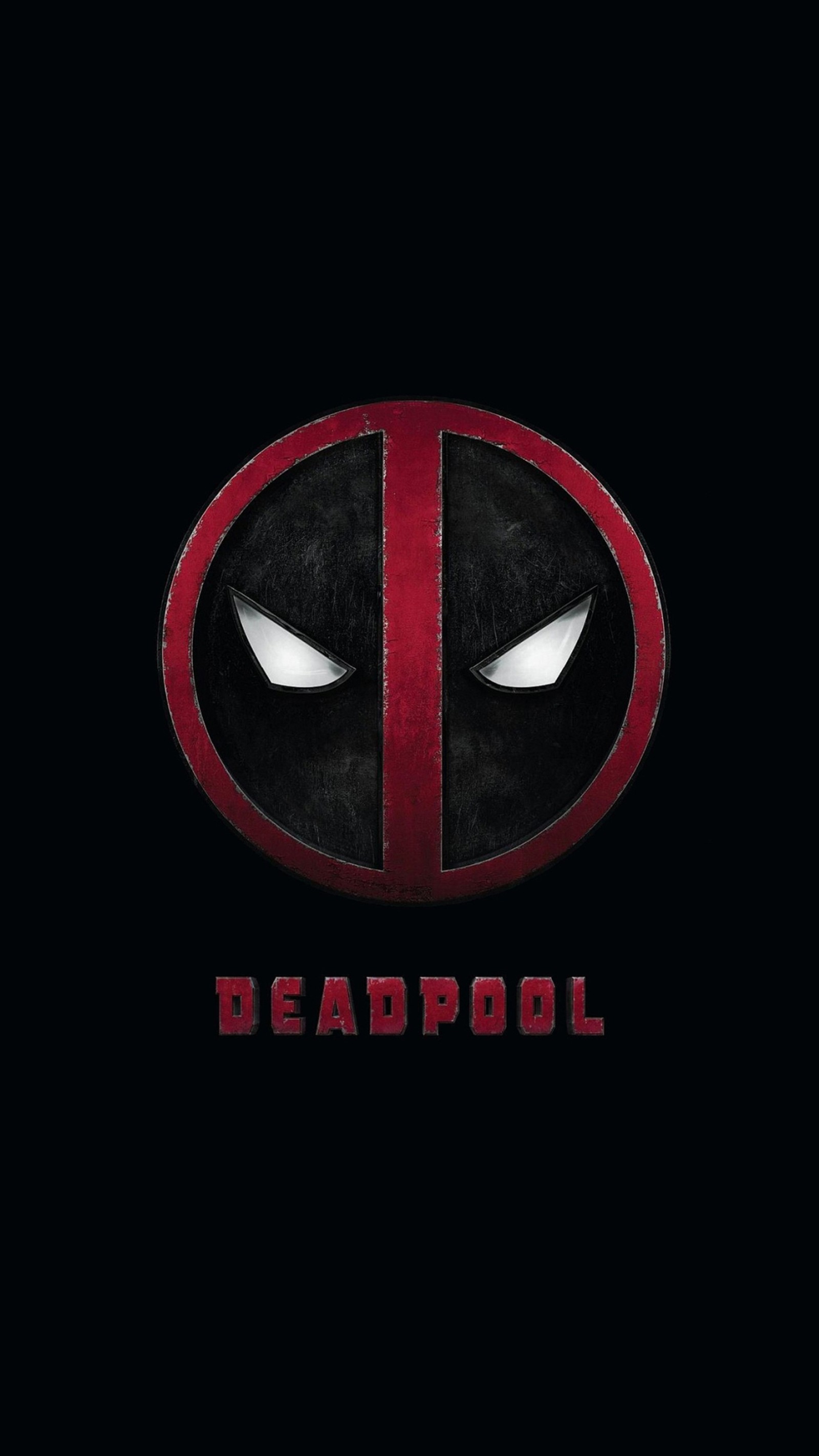 Deadpool logo on a black background (deadpool, marvel)