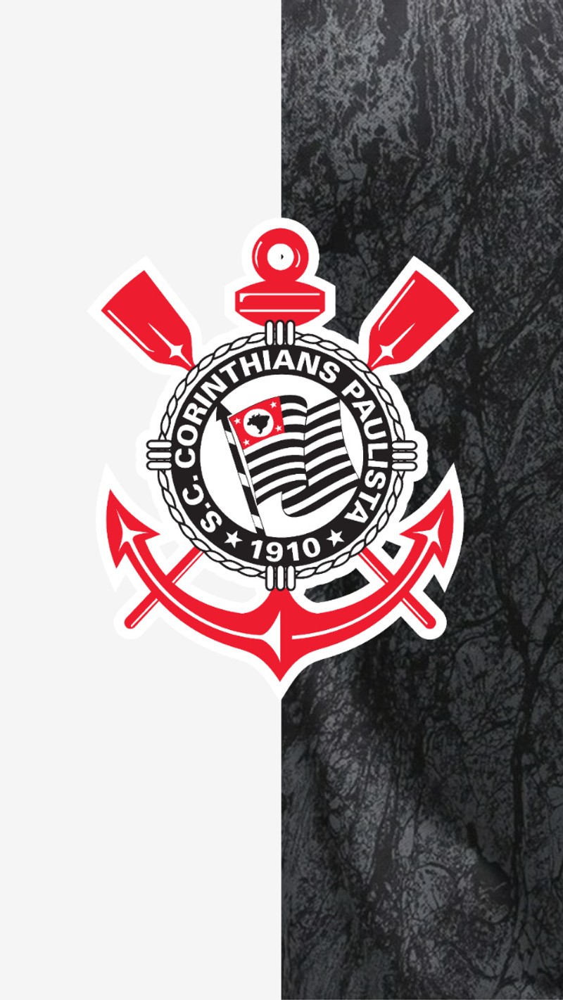 Черно-белая фотография красно-белого логотипа (коринтианс, corinthians, сцкп, sccp, uniforme2018)