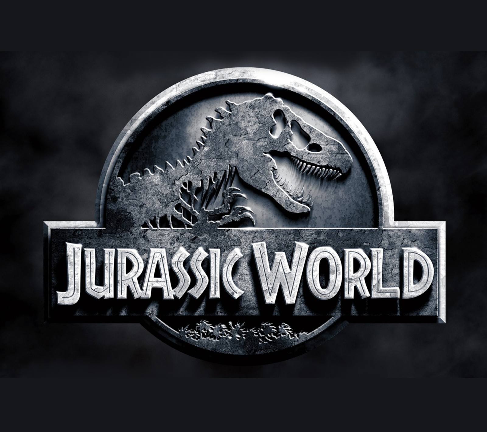 Nahaufnahme eines logos für jurassic world (dinosaurier, jurassic park, filme)