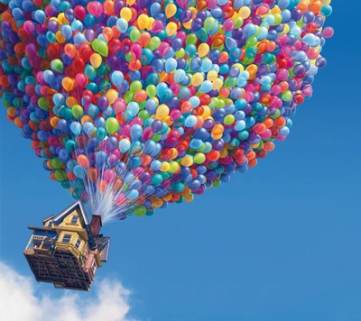 globos, colorido, genial, volar, hd