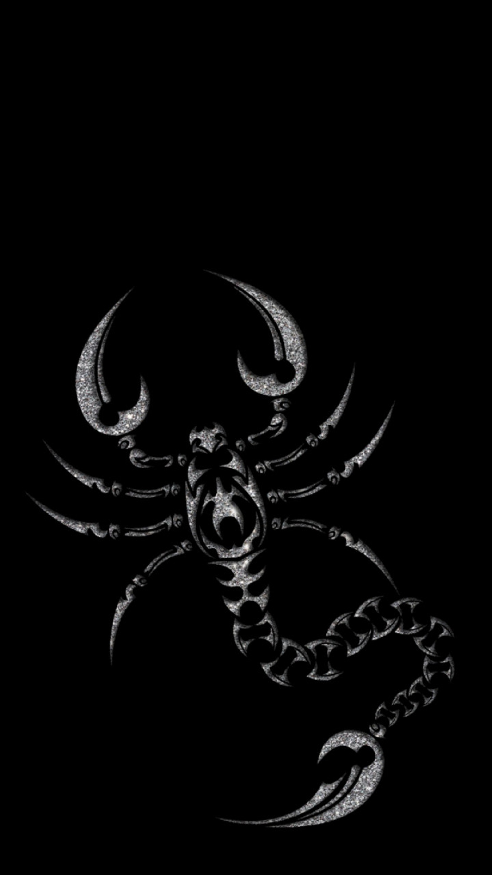 Download black, scorpion, silver, silver scorpion, wallpaper black for free