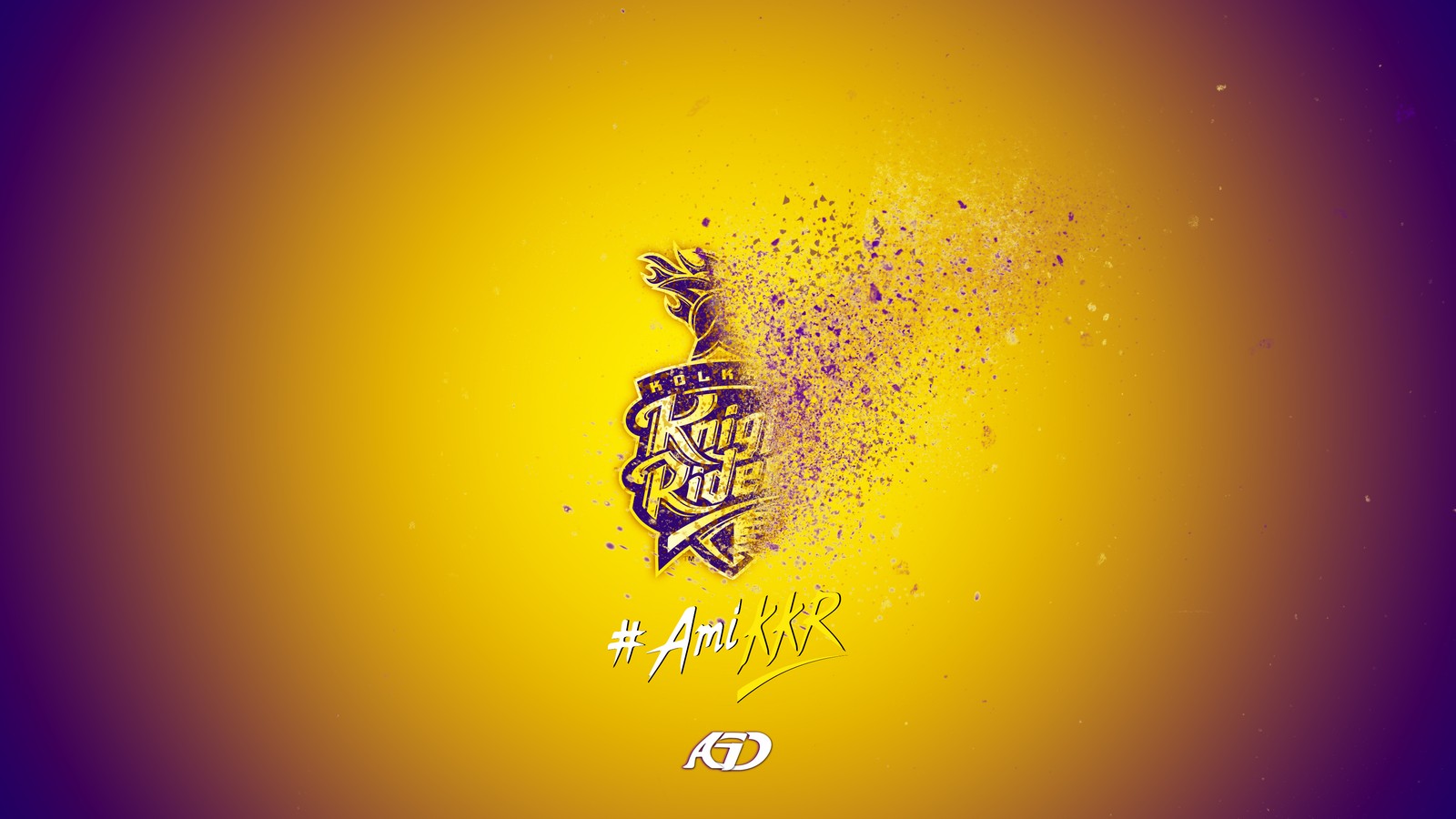 A close up of a person holding a skateboard on a yellow background (agd, amikkr, avengers dust, dust, ipl2019)