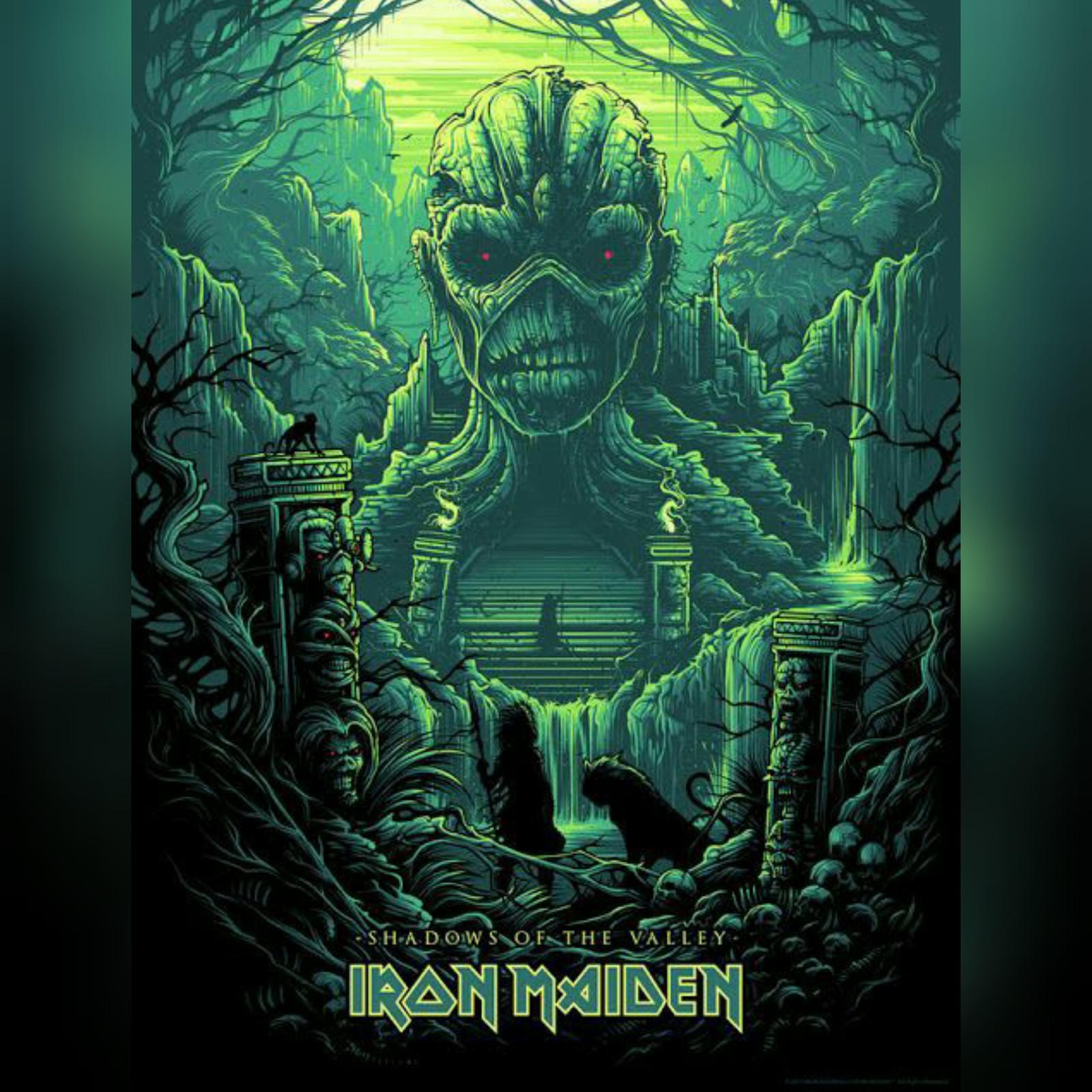 Affiche d'iron maiden par matto (iron maidem green, métal)