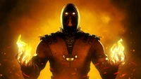 scorpion, fire, mortal kombat, doom, vengeance wallpaper