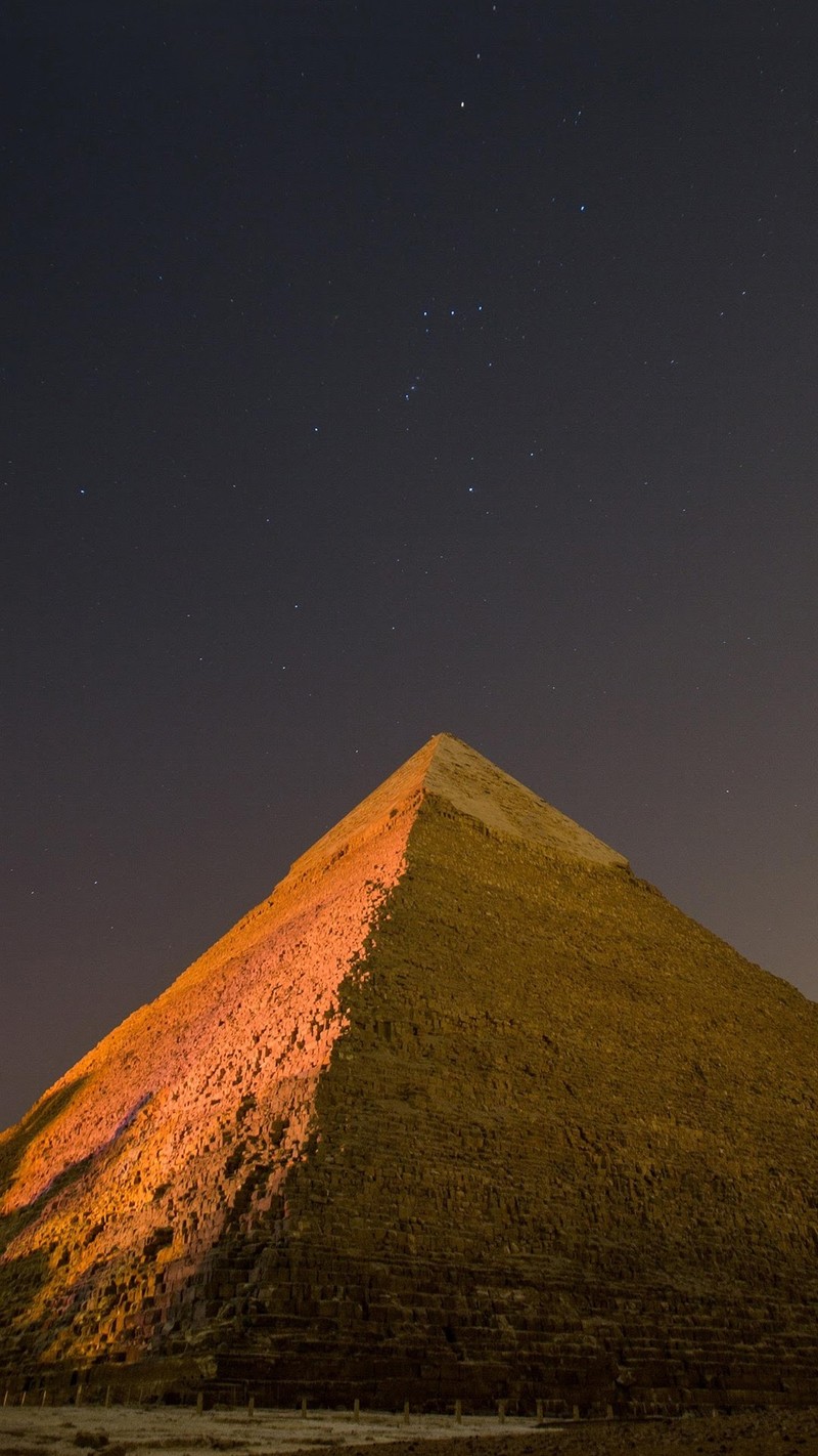 Pyramide sous un ciel étoilé (umidigi, umidigi crystal, marron, nuit, paysage)