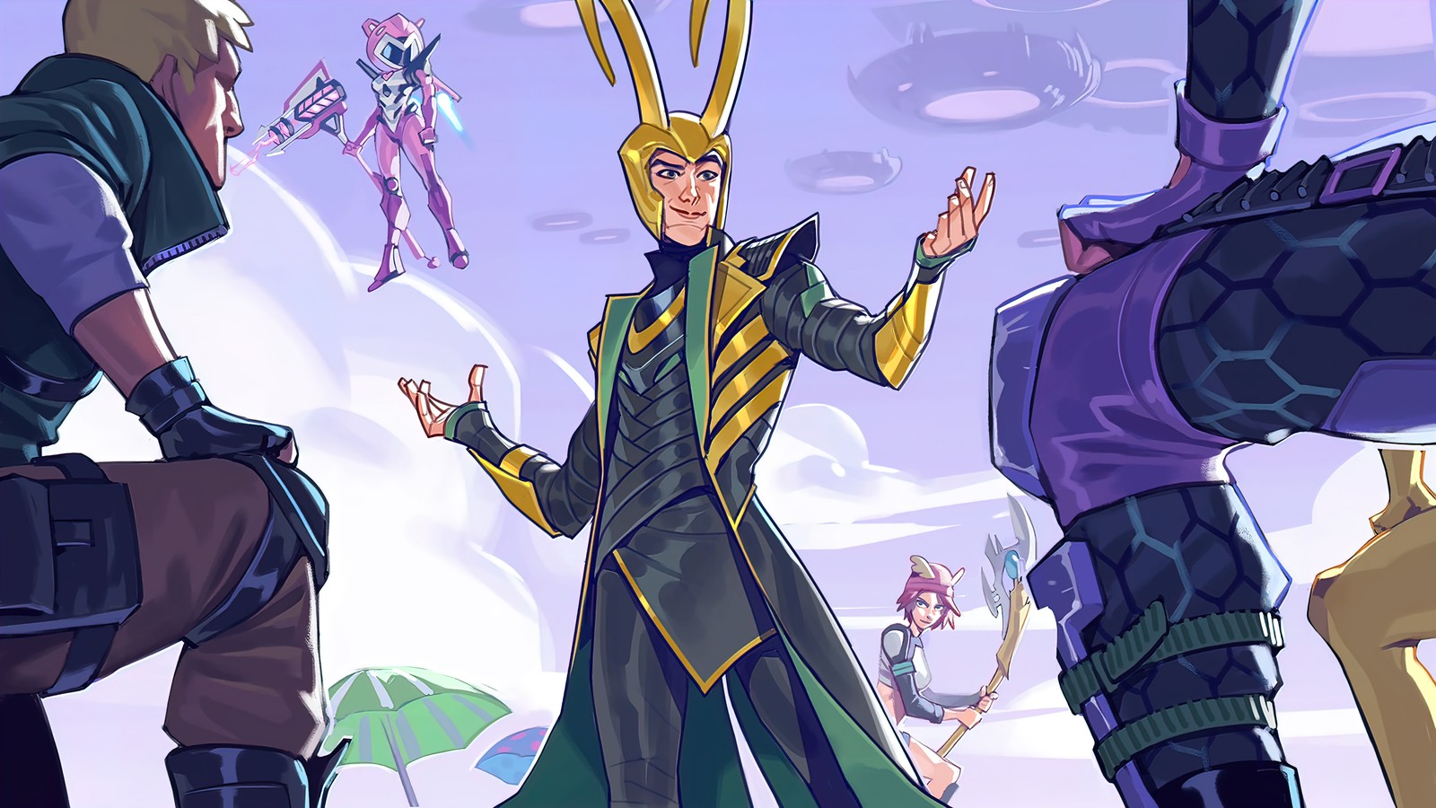 fortnite, video game, loki, lokis welcoming, loading screen wallpaper