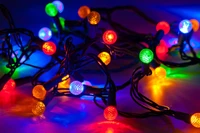 Luzes de Natal coloridas para decoração festiva