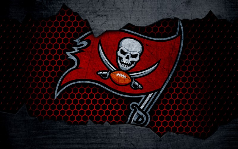 Близкий план флага со скелетом на нем (тампа бэй буканирс, tampa bay buccaneers, флаг, команда нфл, команда американского футбола)