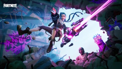 Джинкс Развязан: Наносим Урон в Битве Королевств Fortnite