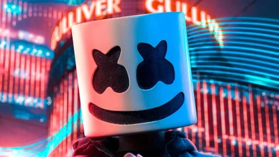 Marshmello: Der ikonische DJ in Neonlichtern