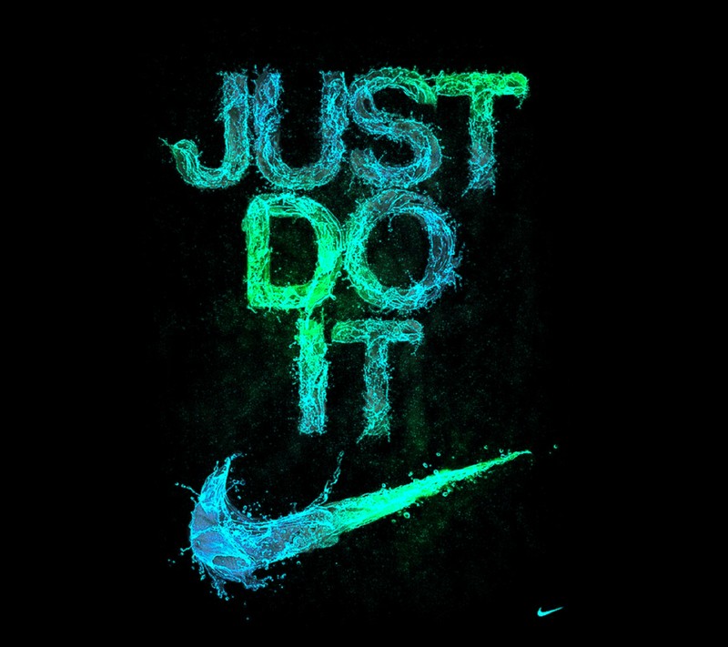 Обои nike just do it (синий, делать, зелёный, it, просто)