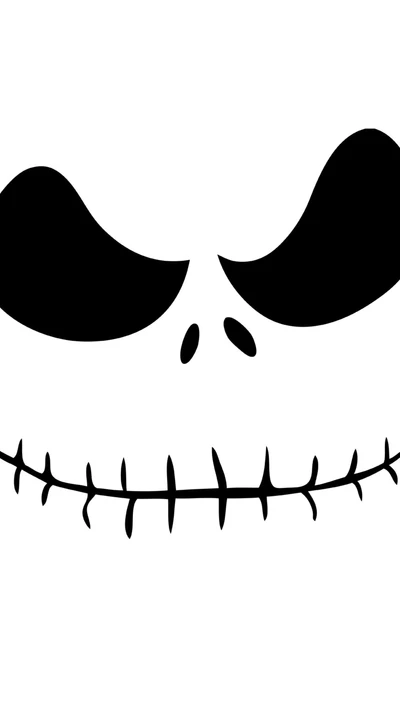 La silueta icónica de la cara de calavera de Jack Skellington.