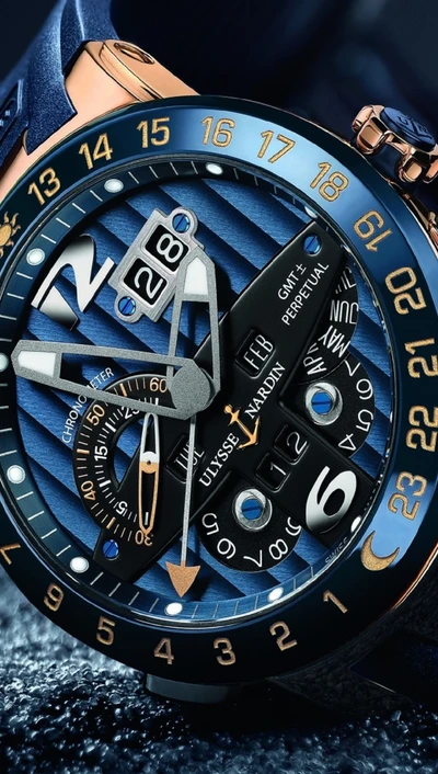 Ulysse Nardin GMT Perpetual: Un impresionante reloj azul