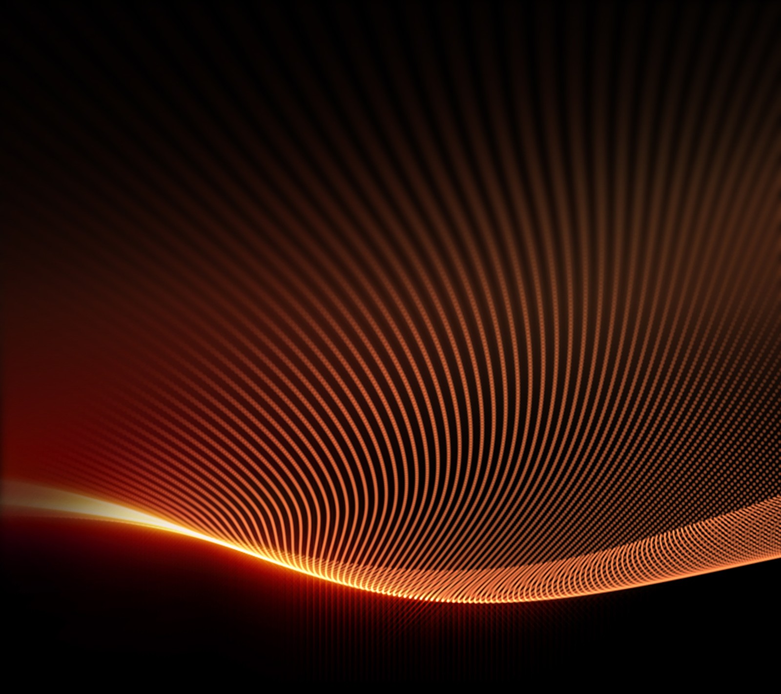 Abstract background with a curved line of orange light (abstract, black, charge, droid, red)