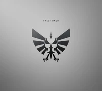 Stylized Black Eagle Logo on a Gray Background