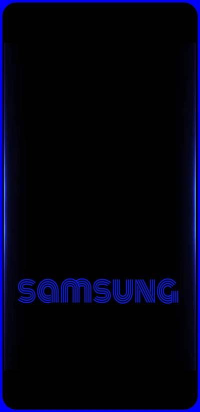 Tela elegante da Samsung com iluminação de borda azul