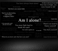 alone, dark, words