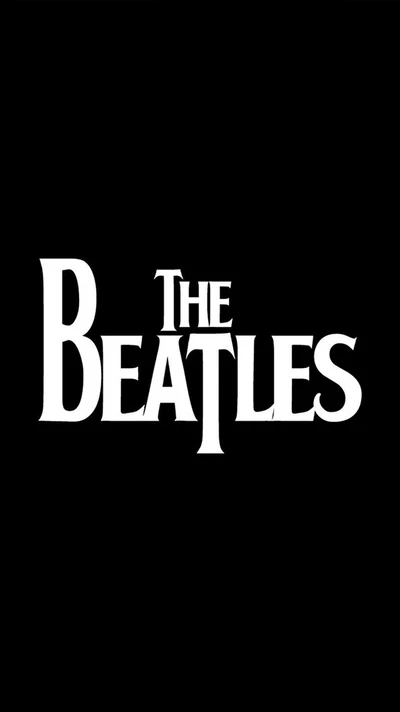 Das ikonische Logo der Beatles vor schwarzem Hintergrund.