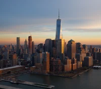 edificio, ciudad, nueva york, new york, ny