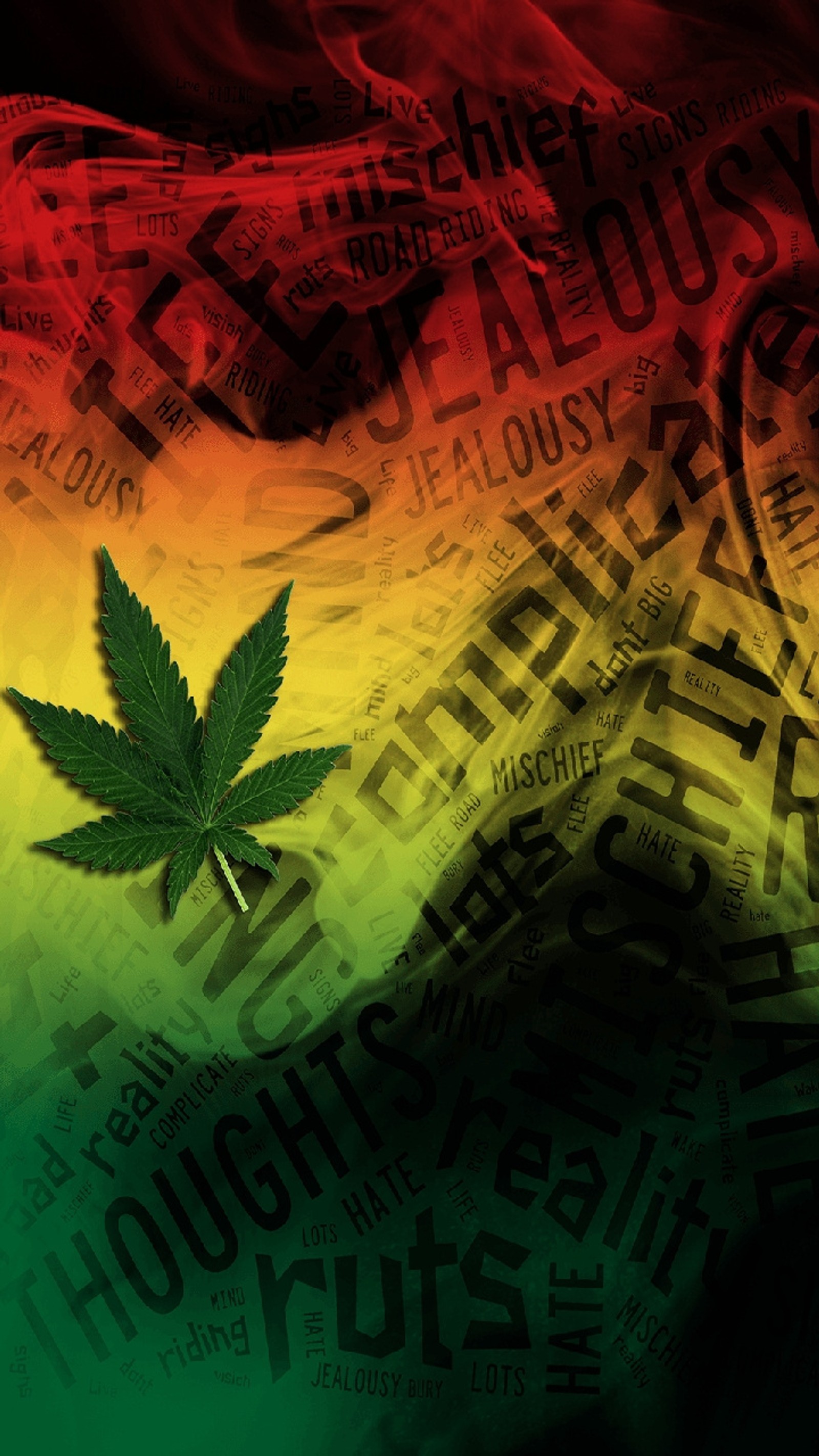 marijuana, rasta, green, yellow, red wallpaper