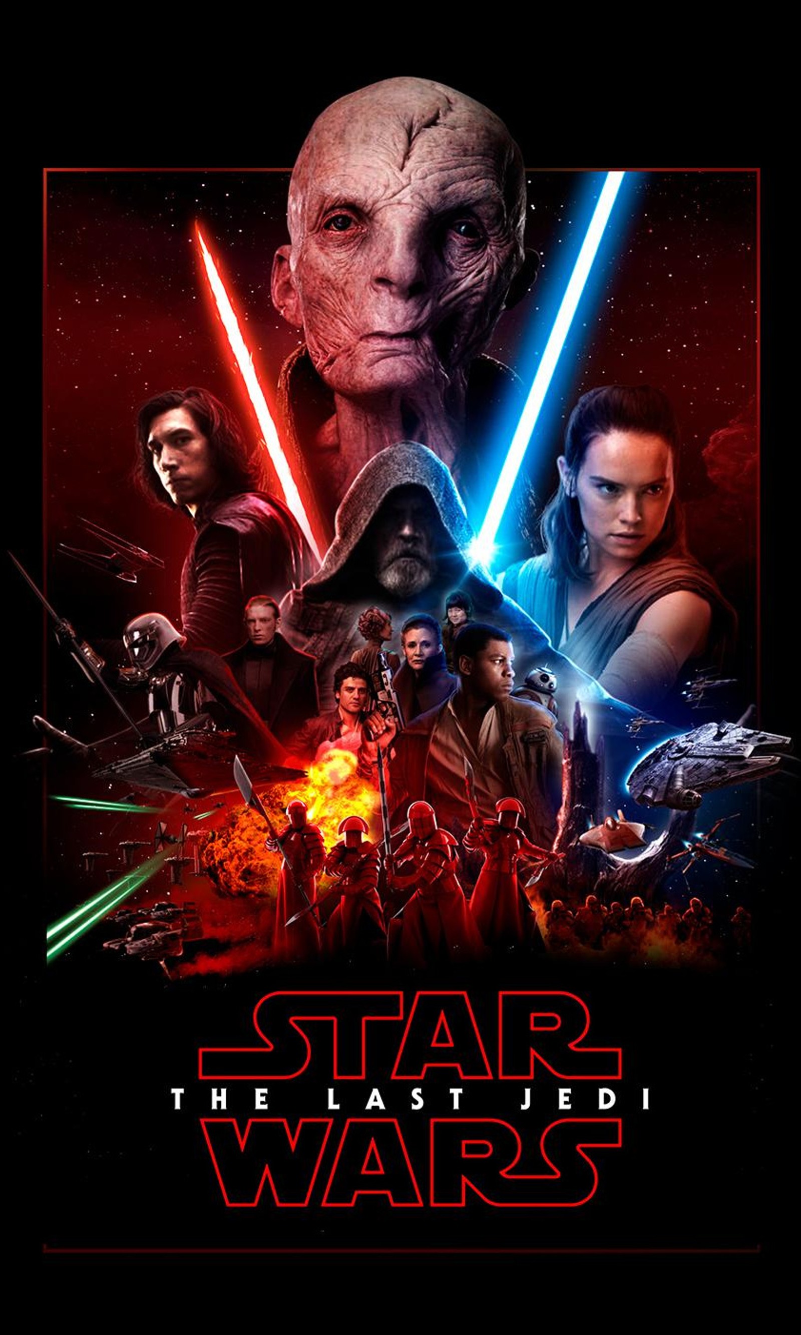 Star wars: der letzte jedi poster (benutzerdefiniert, luke, rey, rauch, star wars)