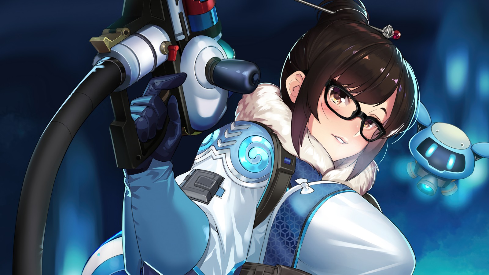 mei, overwatch, video game, art wallpaper