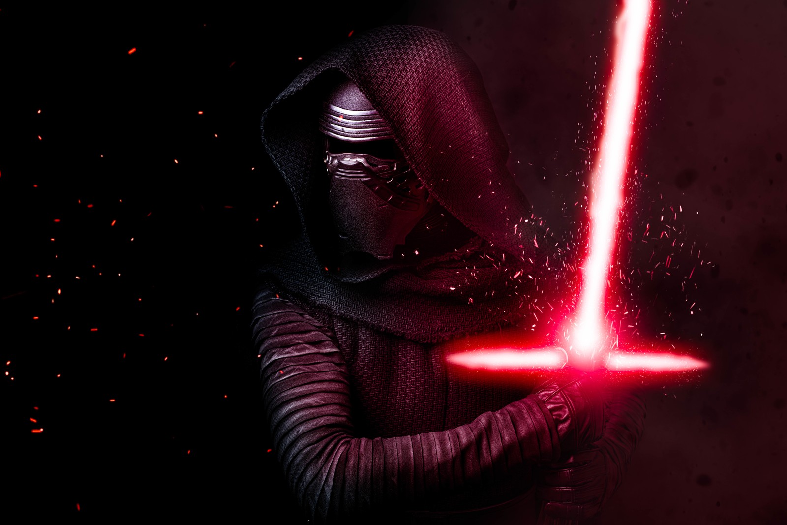 kylo ren, 8k, star wars, dark background, lightsaber wallpaper