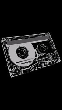 Illustration de cassette rétro pour la promotion de la musique et des podcasts