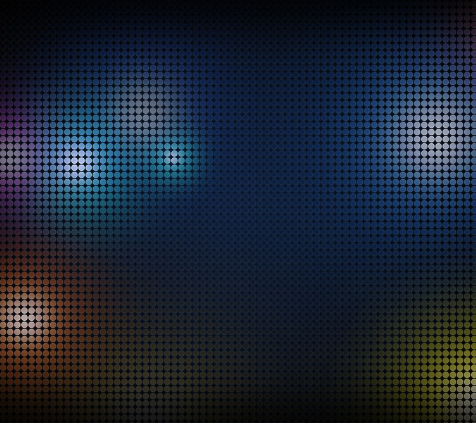 A dark background with a colorful dotted pattern (colored, pattern)