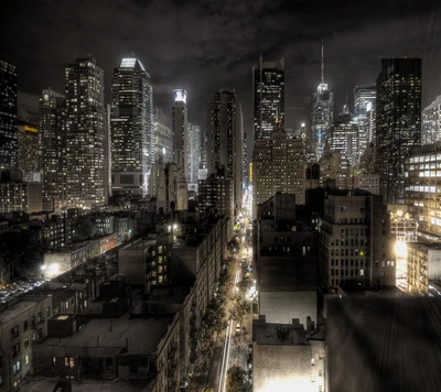 new york city, nacht, ny, nyc, wolkenkratzer