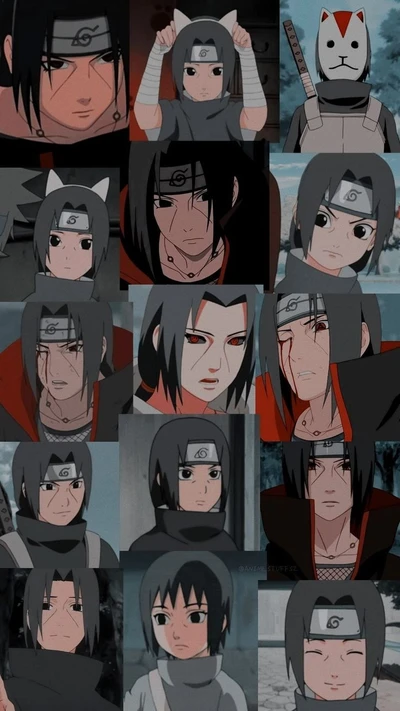 Collage ikonischer Charaktere aus Naruto: Emotionen und Ausdrücke