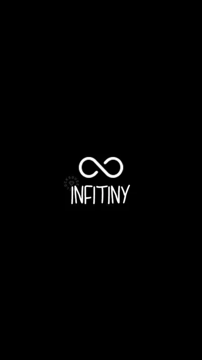 Logo de infinito sobre fondo negro