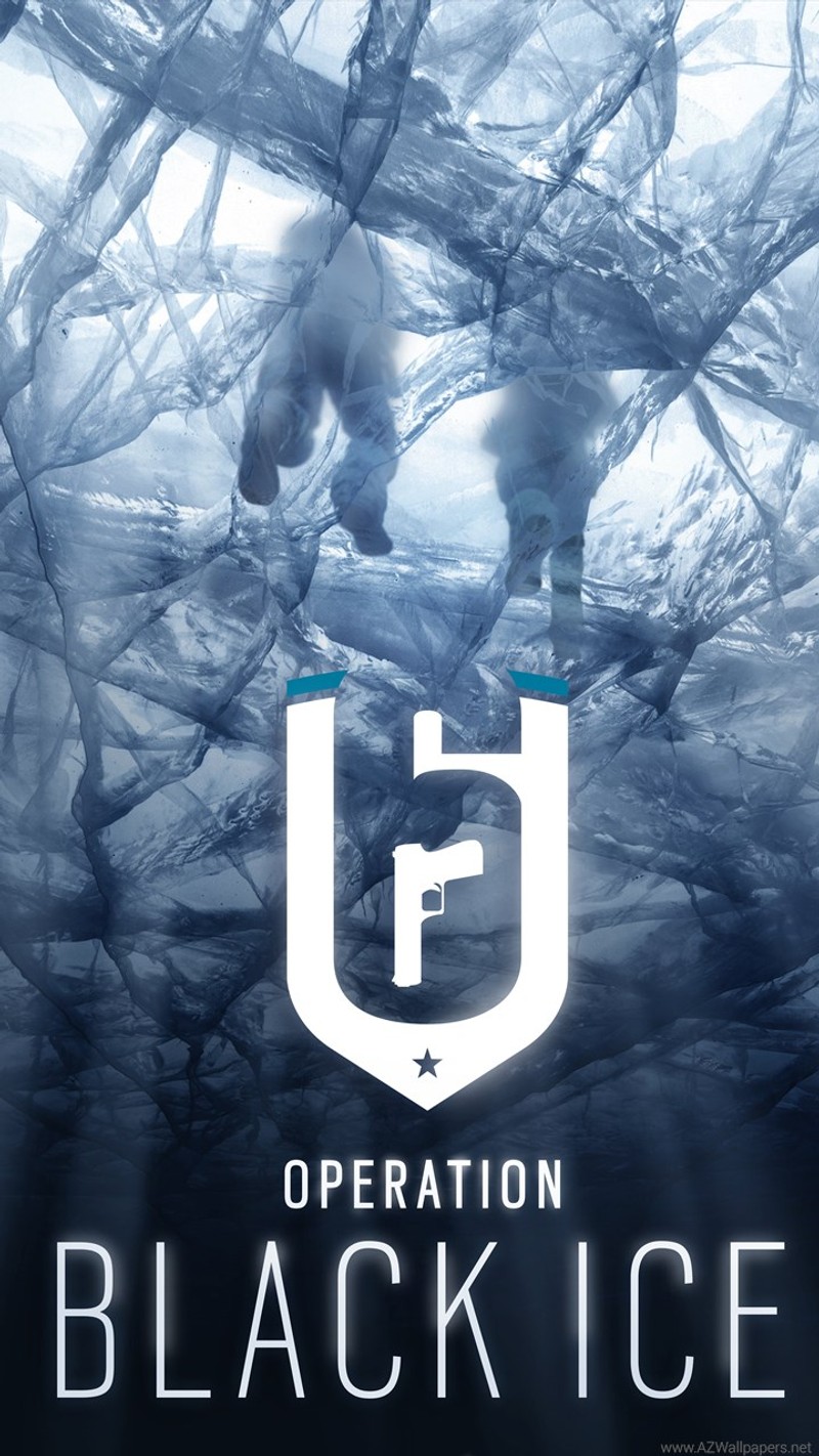 Крупный план черного логотипа ice с человеком на фоне (игры, r6, rb6)