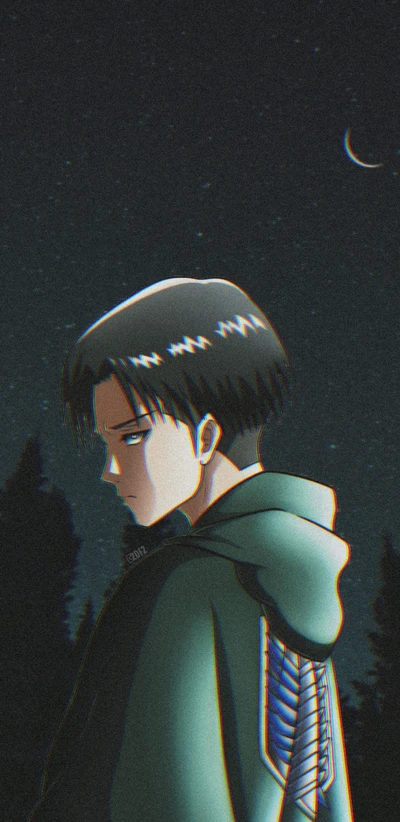 Levi Ackerman sous la nuit étoilée