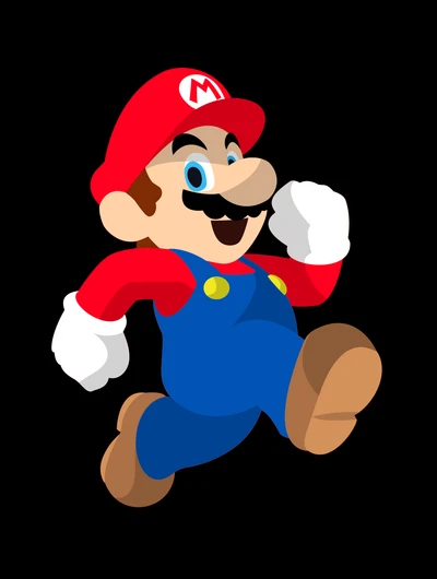 Animated Mario Character in Vibrant Colors