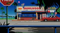 Vibrant Urban Scene with Retro Car and Music Vibe