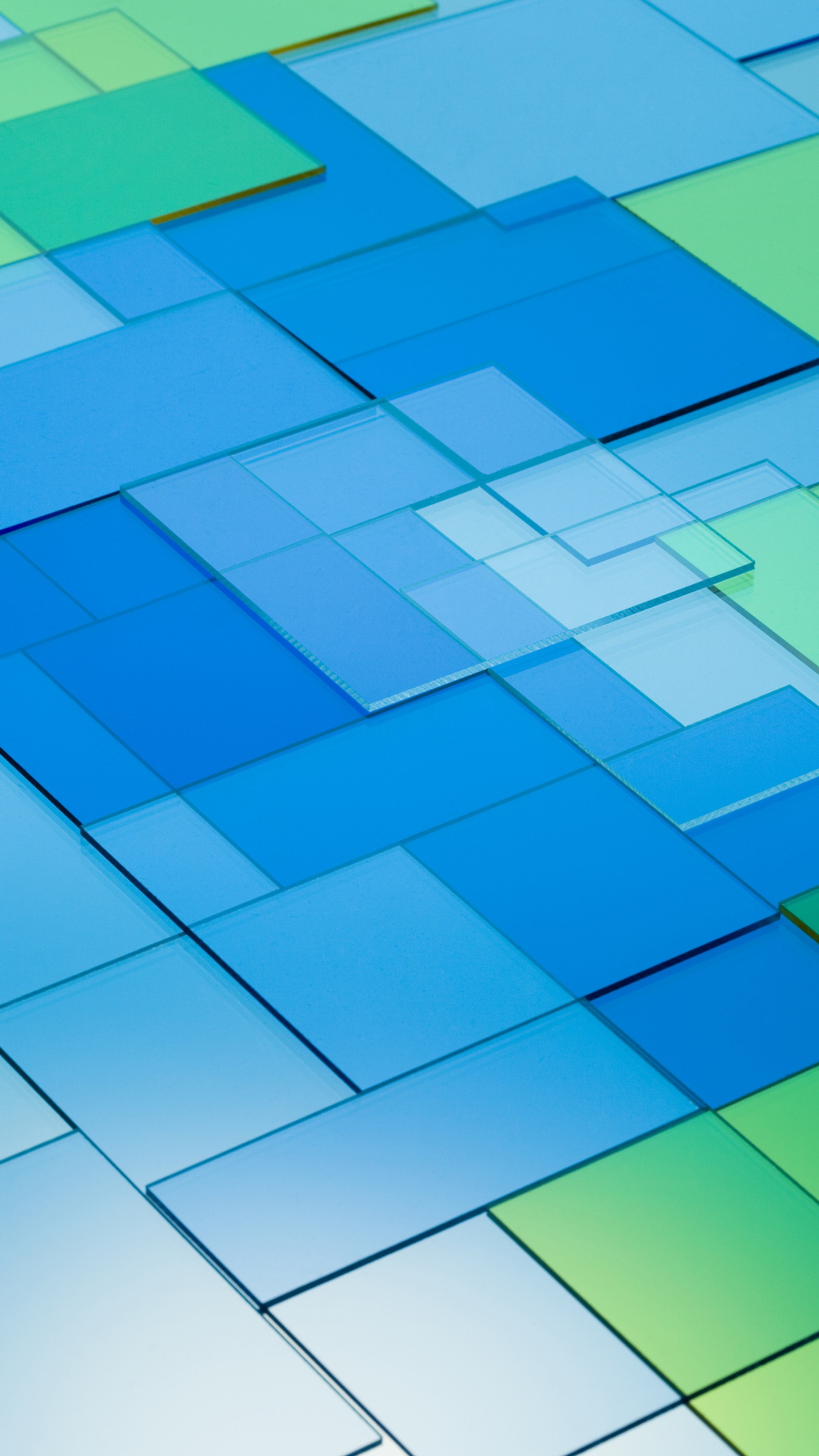 A close up of a blue and green abstract background with squares (micromax, smartphone, android, blue, daytime)