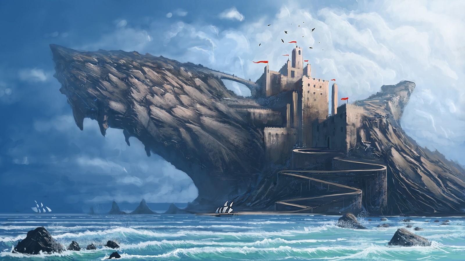 ship, watercraft, ocean, ship of the line, a song of ice and fire wallpaper