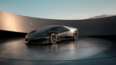 Футуристический электрический спортивный автомобиль: Lotus Theory 1 в 5K разрешении