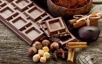 Chocolate decadente Ingredientes: Barras, Nozes e Especiarias