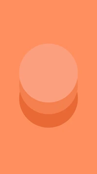 Design de cercle orange minimaliste avec ombre