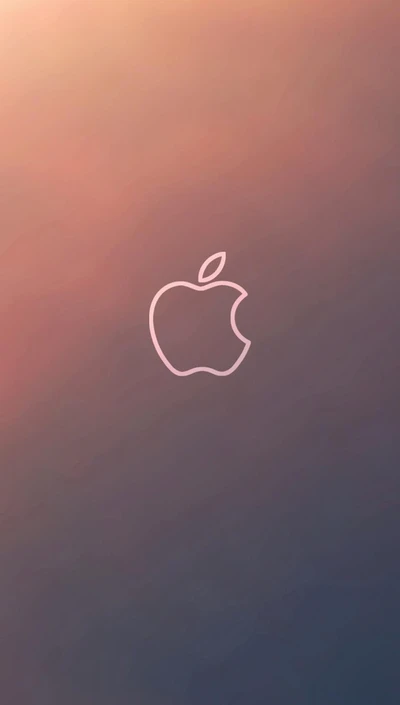 Logo abstrait d'Apple sur fond dégradé