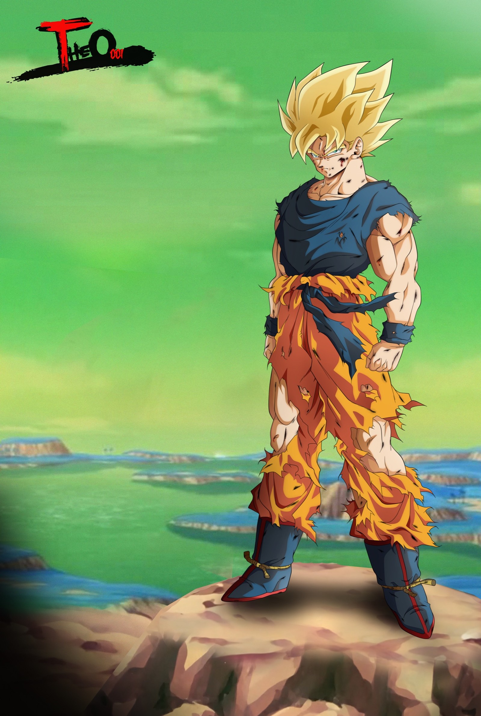 Téléchargez le fond d'écran dbz, goku, supersaiyan